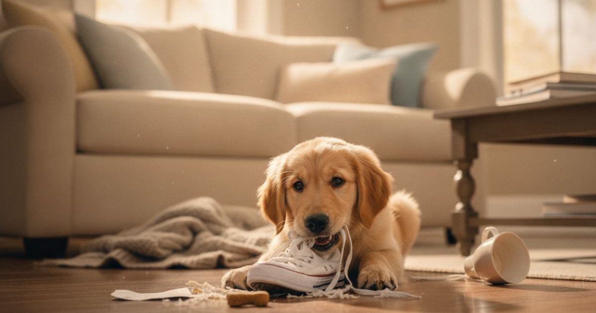 A playful puppy