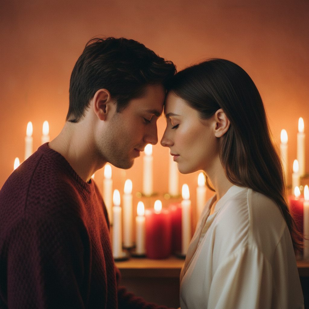 Couple reconnecting